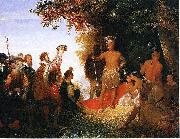 John Gadsby Chapman The Coronation of Powhatan USA oil painting artist